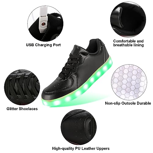 Image of Light Up Shoes Men Women LED Shoes USB Charging Adult High Top LED Sneakers Glow in The Dark Footwear for Dancing Party Festivals Festivals