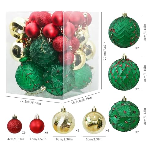 Boules de Noël haut de gamme incassables avec attaches intégrées