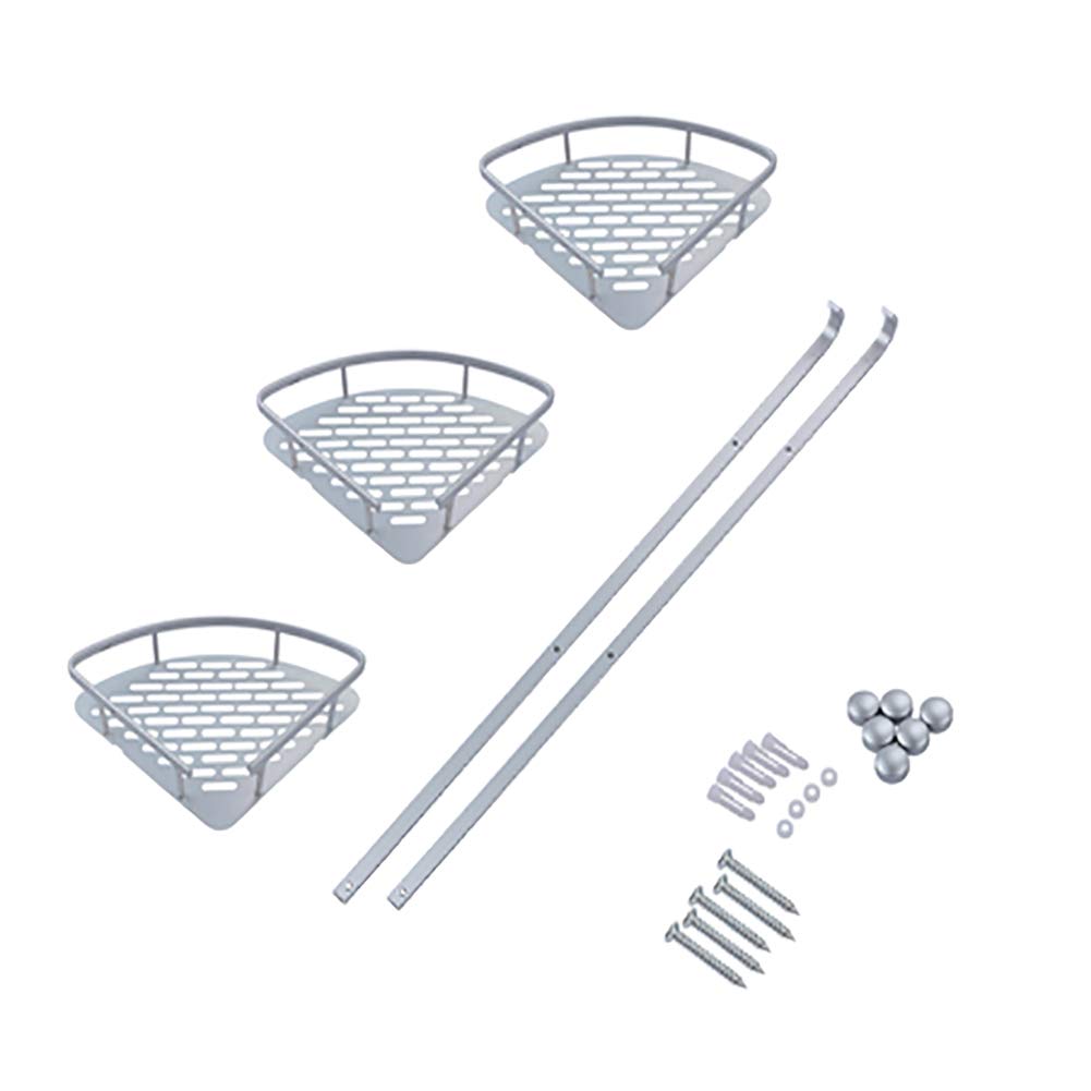 TANIQIACA Triangular Shower Caddy Shelf Bathroom Wall Corner Rack Storage Organizer Holder