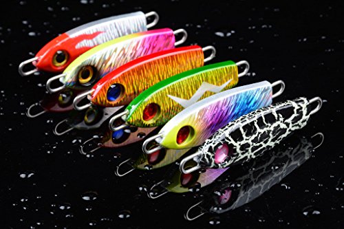 DORISEA Metal Jigs Lures Fishing Jigging Baits Deep Saltwater Spoon Lead Fish Paillette Knife Wobblers Artificial Bass Rigs Hard Spoons (HL1)