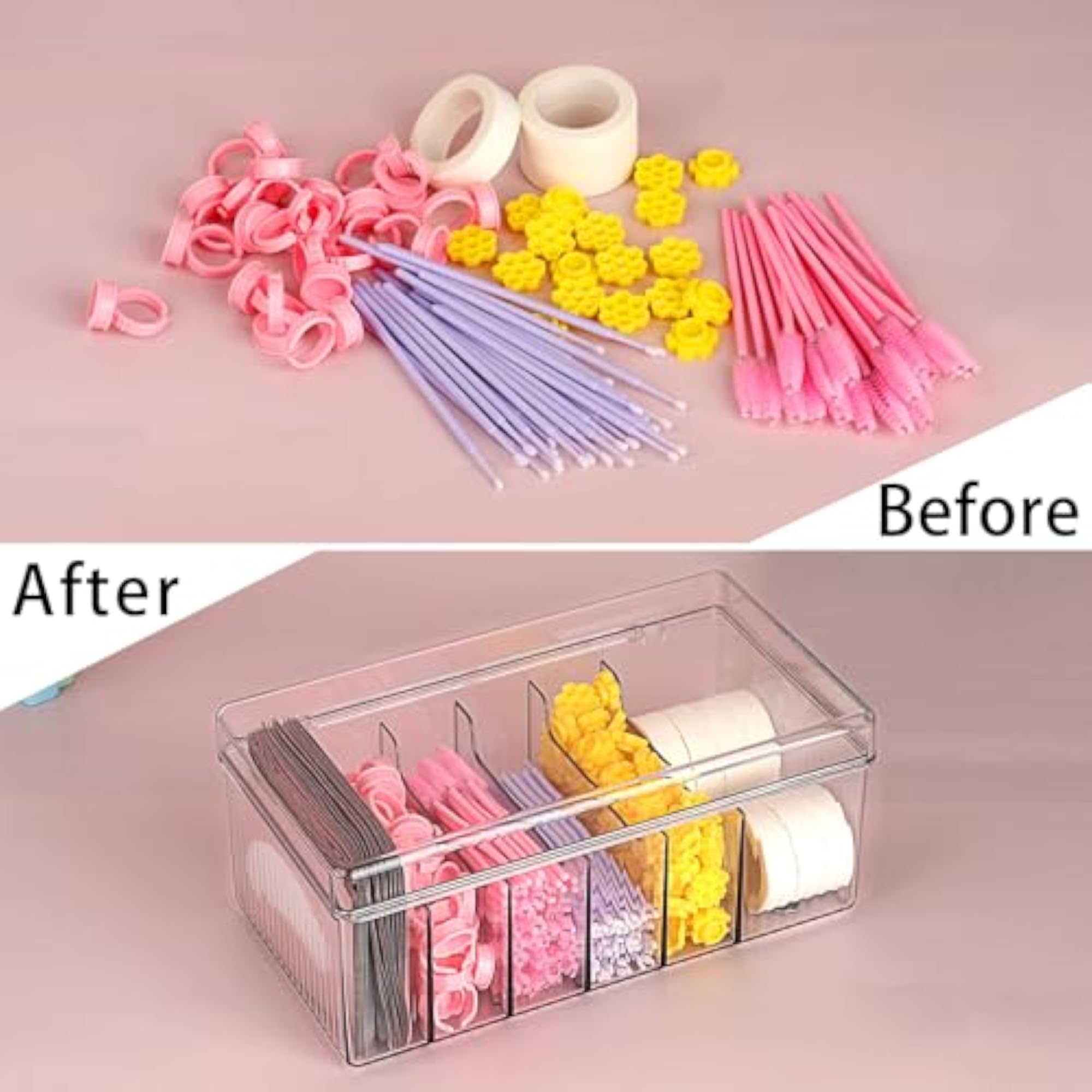 Lash Cart Organizer For Lash Techs, Acrylic Storage Box
