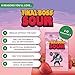 Final Boss Sour Candy, Sour Strawberries, 10 Pack, Level 1, Fruit Chews with Real Dried Fruit, No Artificial Colors or Flavors, Low Calorie Snack for Kids, Teens, Adults, Lunch Boxes