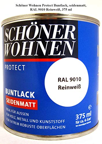 Protect Buntlack 375 ml, RAL 9010 Reinweiß - Alkydharzlack, seidenmatt