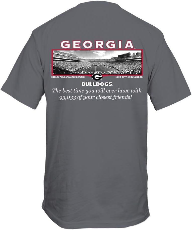 New World Graphics UGA Friends Statium Short Sleeve T-Shirt, Charcoal- 2XL