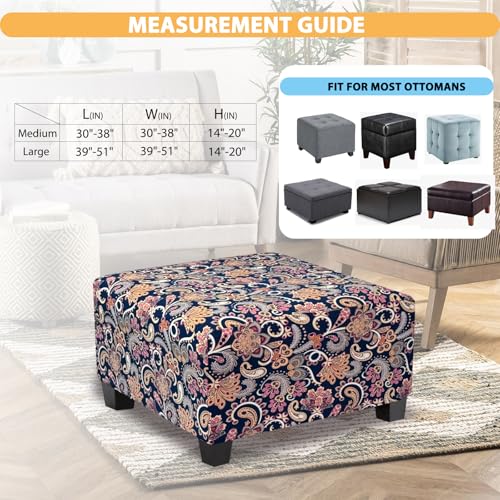 55% Off Ottoman Cover with Nonslip Elastic Bottom - Image 4