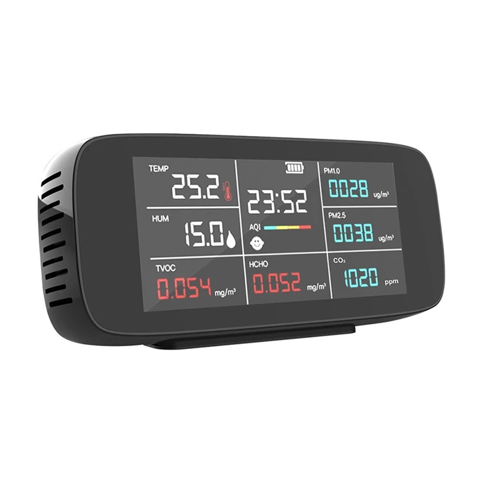 Slzjwlppa One Color 9 In 1 Air Detector Co2/Pm2.5/Hcho/Sensor Tester,Lcd Display Temperature And Humidity Monitor Quick Detection