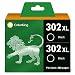 Produktbild ColorKing 302XL Wiederaufbereitet Ersatz für HP 302 Druckerpatronen XL für Deskjet 1110 2130 3630 3632 Envy 4520 4522 4523 4524 4525 Officejet 3830 3831 3835 4650 4652 5220 5230 (Schwarz, 2er Pack)