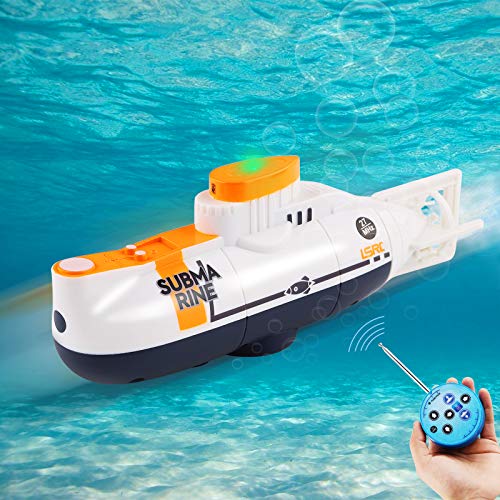 RC Submarine Remote Control Submarine Boat Rechargeable RC Boat Electronic Waterproof Diving Toy for Child Gift Swimming Pool Fish Tank