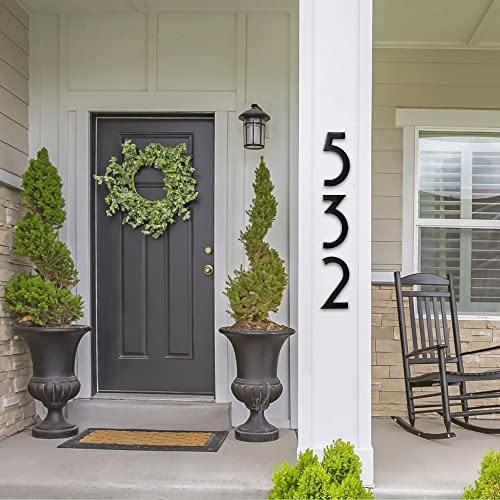 Diggoo 10 Pack Mailbox Numbers 0-9, 4 Inch High, Door Address Numbers Stickers For Apartment, House, Room, Office, Cars, Trucks, Black Plating Process Number Sign #TOP4