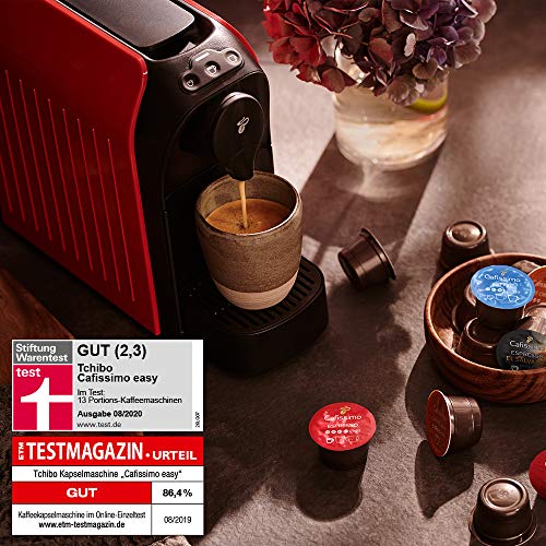 Tchibo Cafissimo easy Kaffeemaschine Kapselmaschine inkl. 30 Kapseln für Caffè Crema, Espresso und Kaffee, Rot – Bild 5