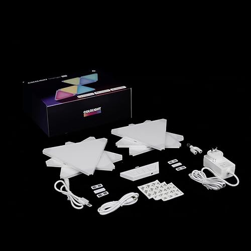 Miniatura 6 de Cololight Decoración inteligente de sala de juegos, luces de pared con sincronización de música para dormitorio, luces triangulares de configuración