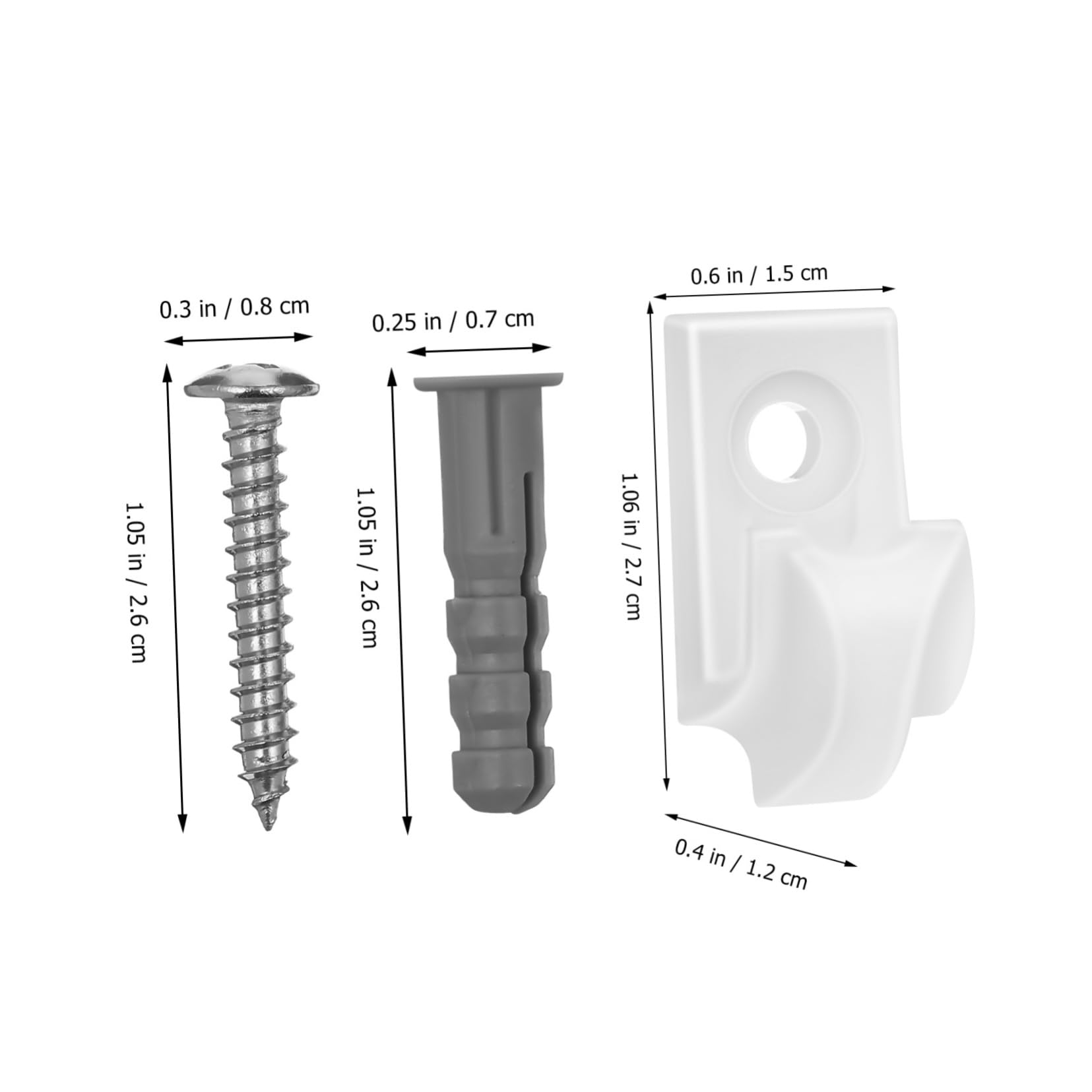 PRETYZOOM Outdoor String Lights Hooks White Ceiling Hooks for Lights Decorative Wall Hangers