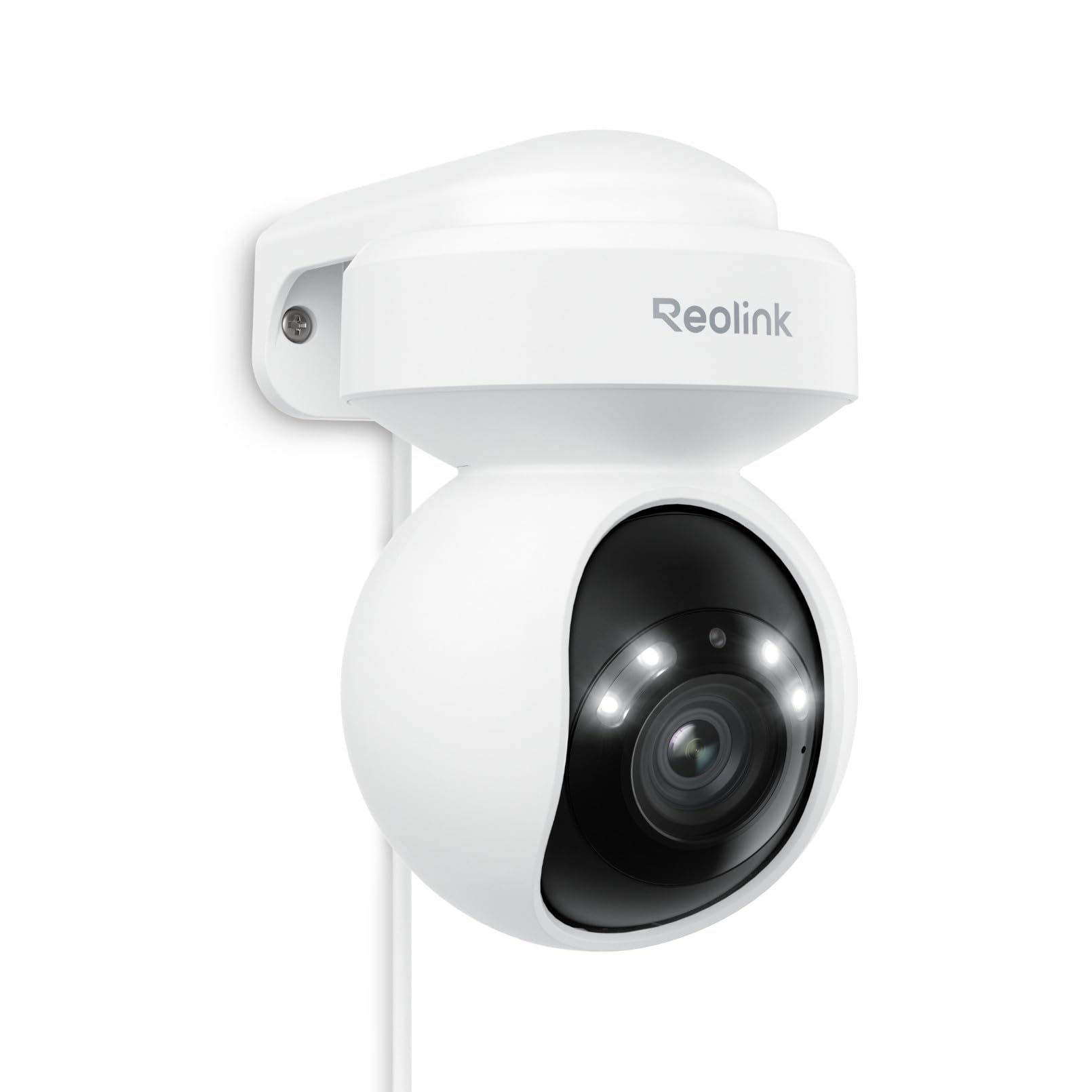 Reolink 4K PTZ Telecamera PoE Esterno, Panoramica a 355° e Inclinazione a 50°, Zoom Ottico 3X, Rilevamento di Uomo/Veicolo/Animale, Faretti, Audio Bidirezionale, Accesso Remoto, E1 Outdoor PoE