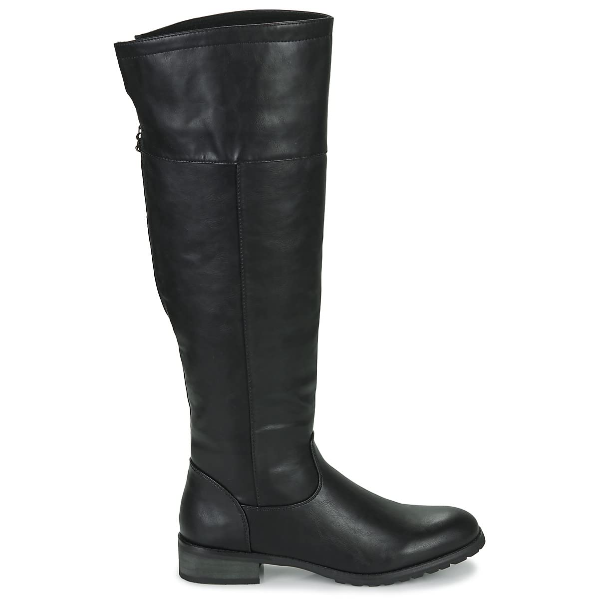 CHATTAWAK - Bota alta hasta la rodilla, color negro, 38 EU, Negro, 38 EU