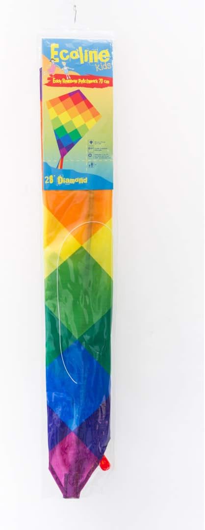 HQ Kites 102116 70 cm Eddy Rainbow Patchwork Children's Kite