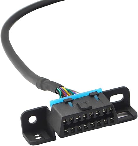 Miniatura 6 de iKKEGOL Universal OBD2 OBD II 16 Pin Splitter Y Cable abierto, J1962 1 macho a 2 hembra conector con soporte de montaje bajo salpicadero 19.7 in20