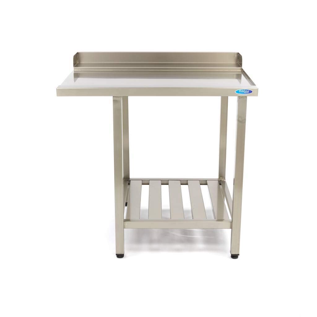 Maxima Dishwasher table - 120 x 75 cm - right - with backsplash and storage shelf