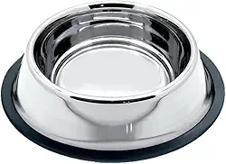Comedouro e Bebedouro Aço De Inox Para Pet Cachorro Cães e Gato Pote Vasilha Ração Água Antiderrapante De Animal (150ml)