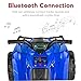 Best Choice Products 12V Kids Ride-On Electric ATV, 4-Wheeler Quad Car Toy w/Bluetooth Audio, 2.4mph Max Speed, Treaded Tires, LED Headlights, Radio - Blue