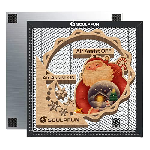 SCULPFUN Mesa de panal láser para máquina de grabado láser, panal de miel de 400 x 400 mm, mesa de panal de abeja láser, mesa de trabajo de panal de abeja, compatible con la mayoría