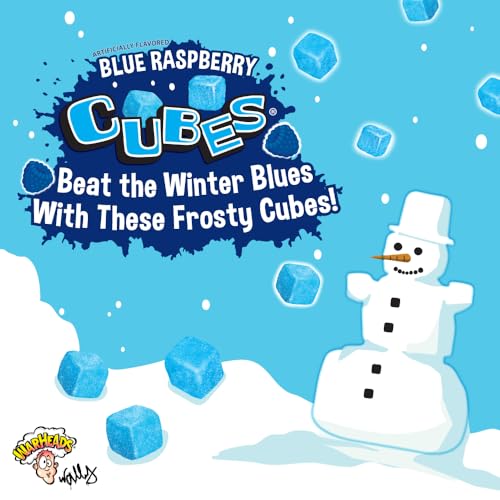Impact Confections - WARHEADS Winter Blue Raspberry Cubes - 3.0 oz Theater Box - 2 pack