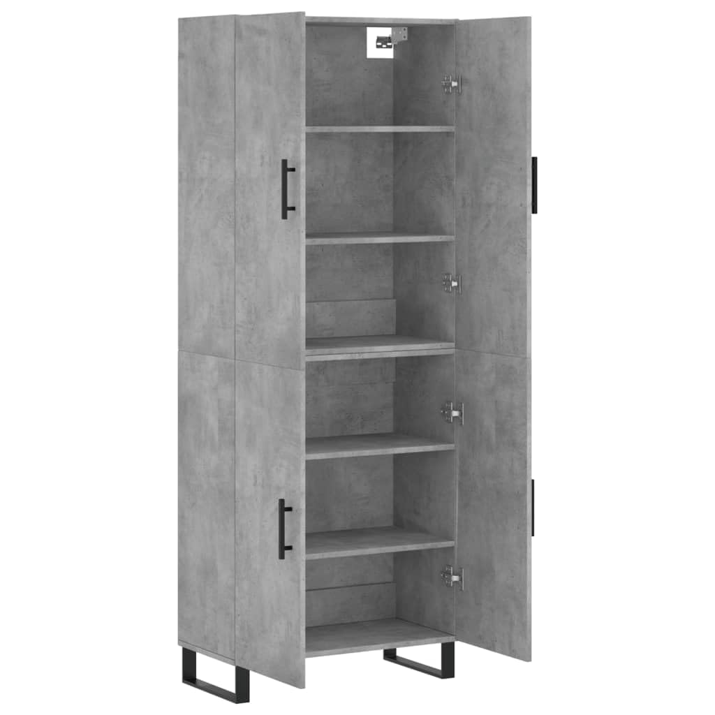 Accueil-Armoires et rangement, buffets et buffets, meuble haut béton gris 69,5 x 34 x 180 cm