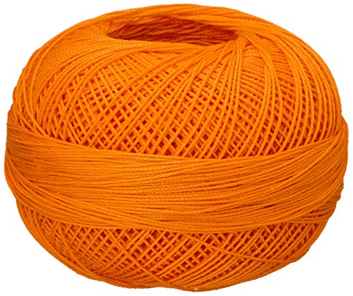 Hilo de algodón Lizbeth 210 yardas 25g naranja brillante miniatura 1
