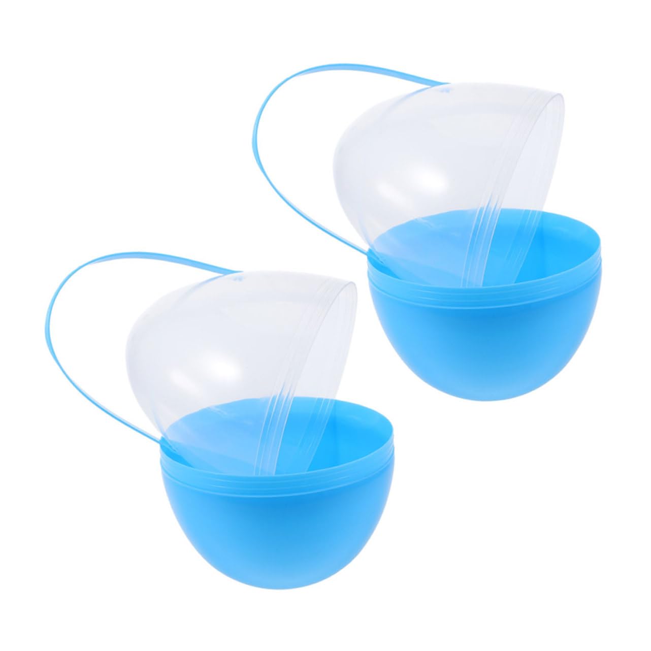 IMIKEYA 2pezzi Uova Pasqua Vuote in Plastica Riempibili Giganti con Manici per Feste Tema Caccia Pasqua Giocattoli Dolcetti