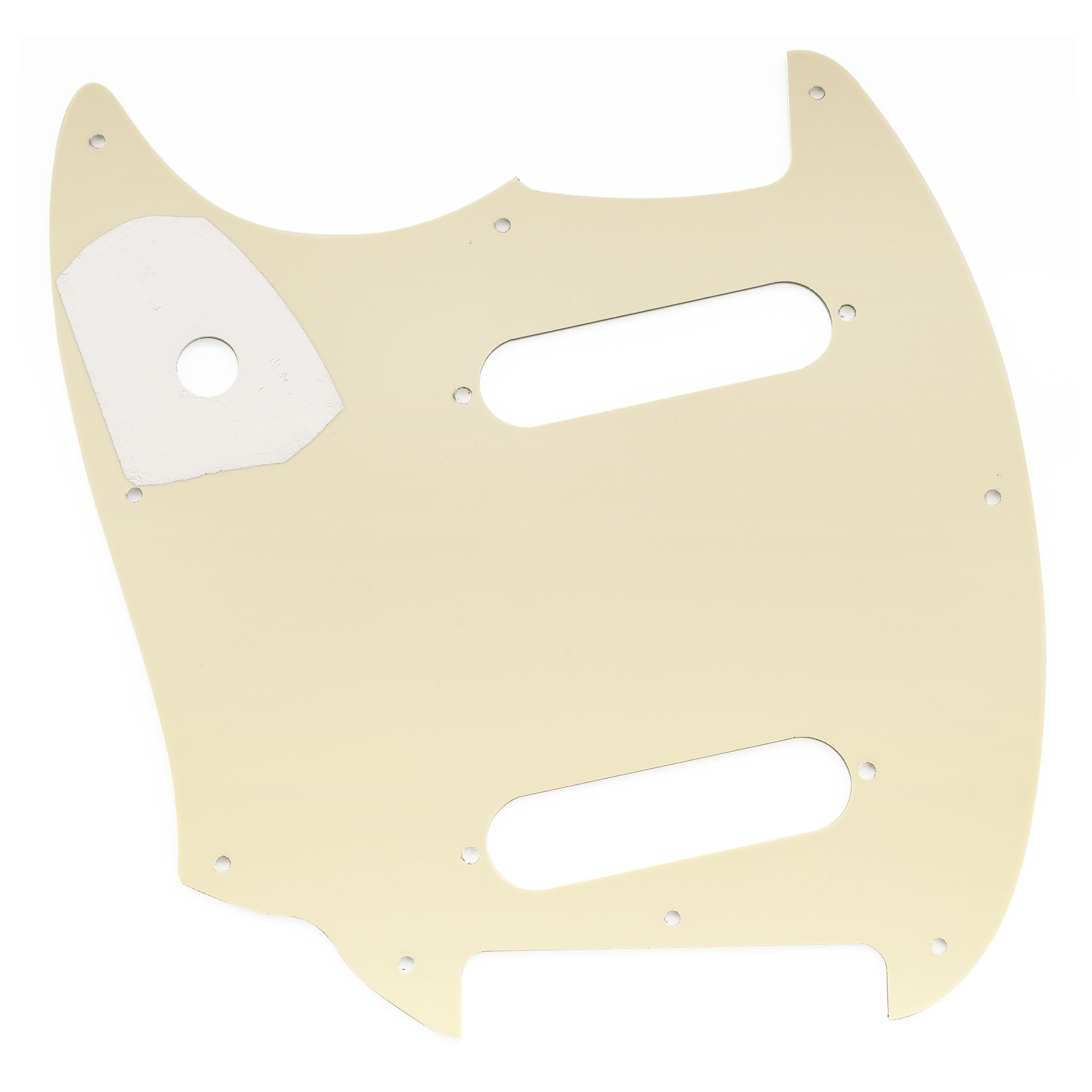 Musiclily Pro 9-Hole Guitar Pickguard for Squier Sonic Mustang SS Electric Guitar 3Ply Cream - Image 3
