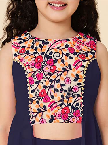 Image of A.T.U.N. (ALL THINGS UBER NICE) Girls Embroiderey Cotton Sharara Set | Traditional Ethnic Wear Clothing Set for Festival and Special Occasions