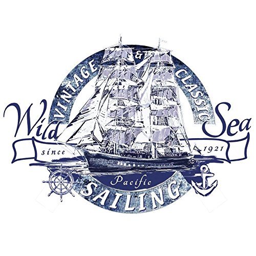 Ideen mit Herz Color Bügeltransfers, DIN A4, filigran ohne Hintergund, Vintage Sailing | T-Shirts & Taschen mit Bügelmotiven verzieren | Bilder...