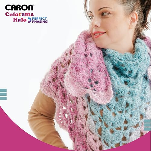 Image of Caron Colorama Halo Cake Caron Beeswax Frost Yarn - 2 Pack of 8oz /226.79g - 71% Acrylic,18% Nylon,11% Polyester - #5 Bulky - 60 Yards for Knitting, Crocheting & Crafts