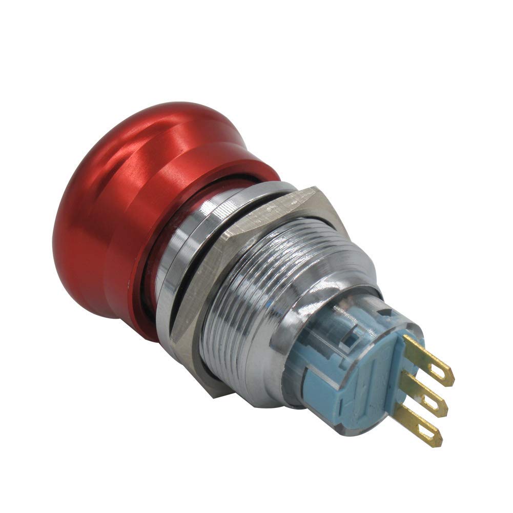 AC 440 V 10A Interrupteur à Bouton-poussoir D'arrêt D'urgence Champignon Rouge 22mm NO NC Interrupteur A Bouton Poussoir La38 11zs 78130203
