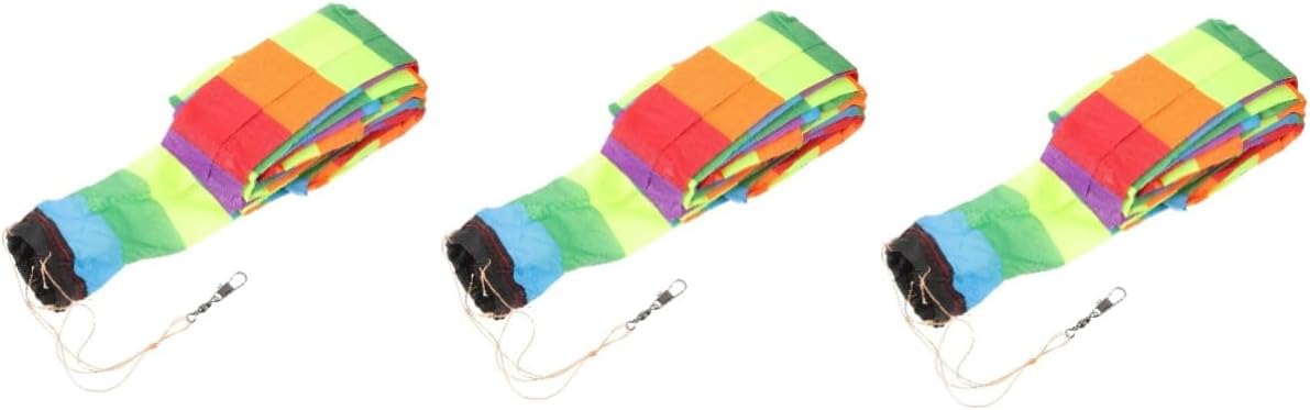 BESPORTBLE 3pcs Colorful Rainbow Kite Tail Decoration Connector Hook Streamers for Flying Outdoor Fun and Garden Display Accessories