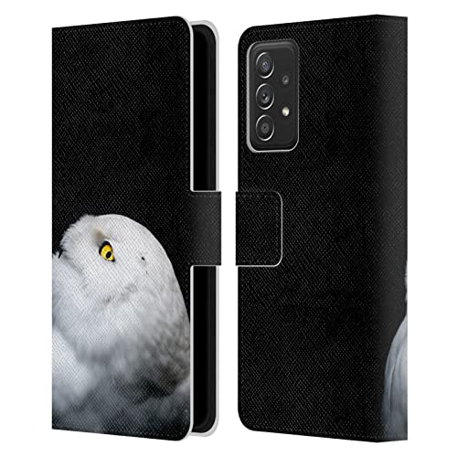 Étui portefeuille Galaxy A53 5G Patrik Lovrin Harfang des neiges en cuir Head Case Designs