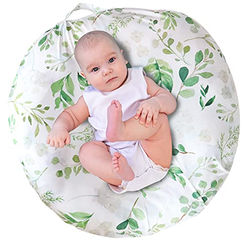Image of Dinosaur Lounger Cover, Lounger Cover Blue, Lounger Cover Boy, Breathable & Reusable Lounger Removable Slipcover for Newborn, Snugly Fit Baby Infant Lounger (Green Leaf)