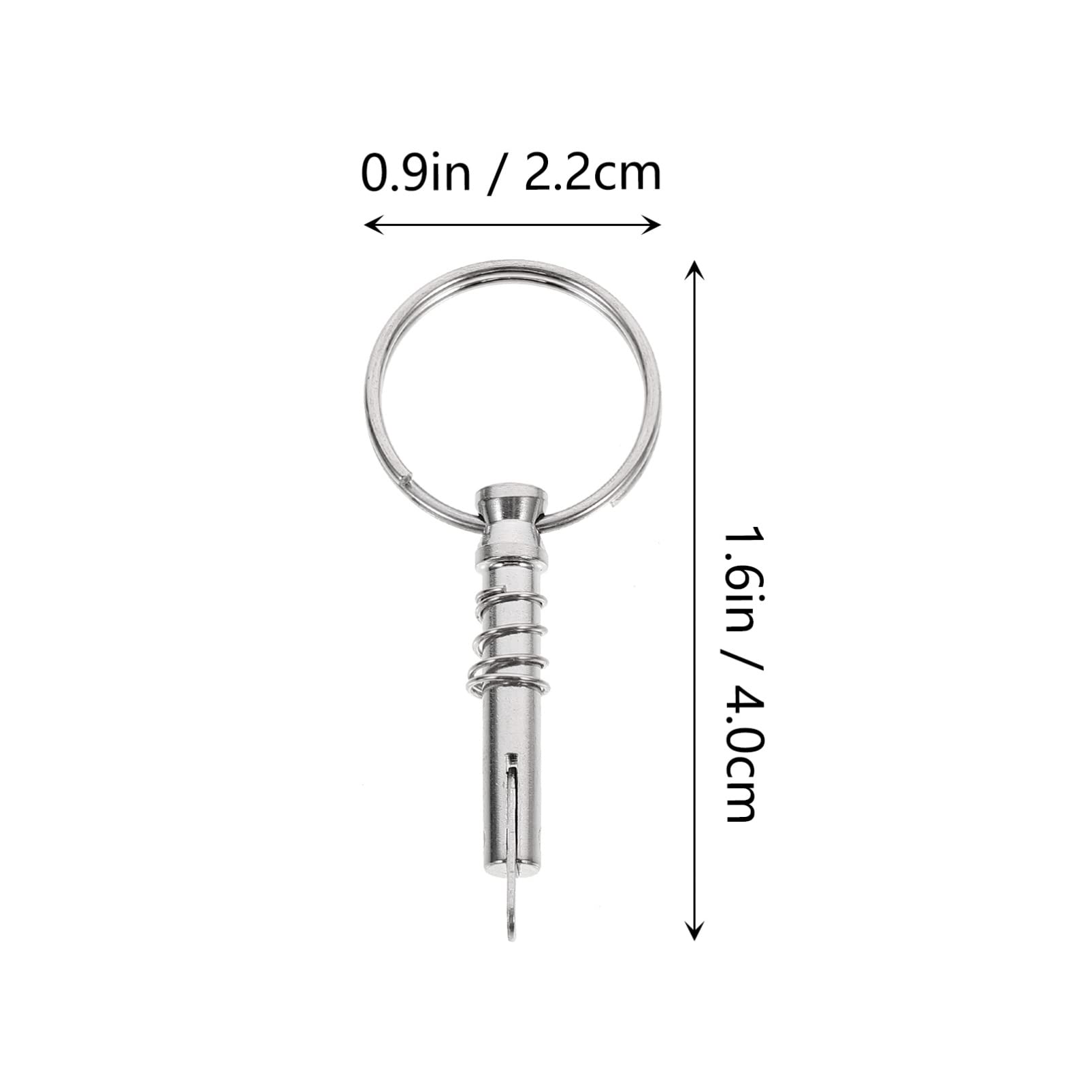 2 Pack 1/ 4 Diameter w/ Drop Cam& Spring, Usable Length 1, Full 316 Stainless Steel, Bimini Top Pin, Marine Hardware, All Parts are Made of 316 Stainless Steel