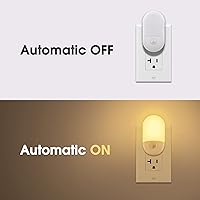 Vista 2 de L LOHAS LED Luces nocturnas enchufables a la pared, [2 unidades] Luz nocturna LED regulable con sensores de luz, luces nocturnas de brillo ajustable