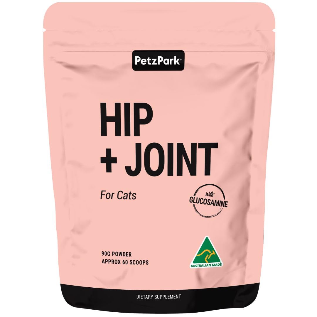 Petz Park Joint Supplement for Cats - Glucosamine Cats, Chondroitin, MSM Arthritis Support Cat - Cat Food Topper for Cat Arthritis - Made in Australia