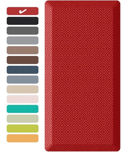 Image of Ophanie Kitchen mats for Floor, 3 /4 inch Thick, 20x48 Anti Fatigue Cushioned Mat,Kitchen Rugs,Waterproof,Comfort Ergonomic Standing Mat for Office,Home,Sink with 99+ Pairs of Anti-Slip Bottom Ridges