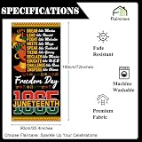Juneteenth Banner Black History Month Backdrop Sign Freedom African Decor Africa American Independence Day Decorations for Home Party