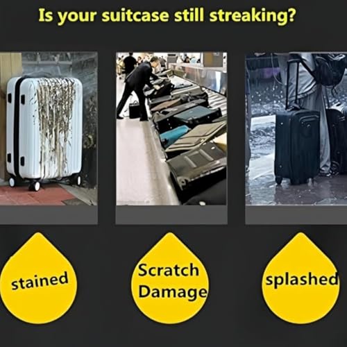 Image of Trolley Bag Cover Suitcase Waterproof Dustproof Luggage Cover Zippered Clear PVC Protector 24 Inch