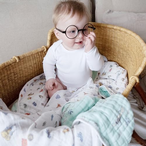 Image of aden + anais Swaddle Blanket, Boutique Muslin Blankets for Girls & Boys, Baby Receiving Swaddles, Ideal Newborn & Infant Swaddling Set, Perfect Shower Gifts, 2 Pack, Hogwarts Essentials