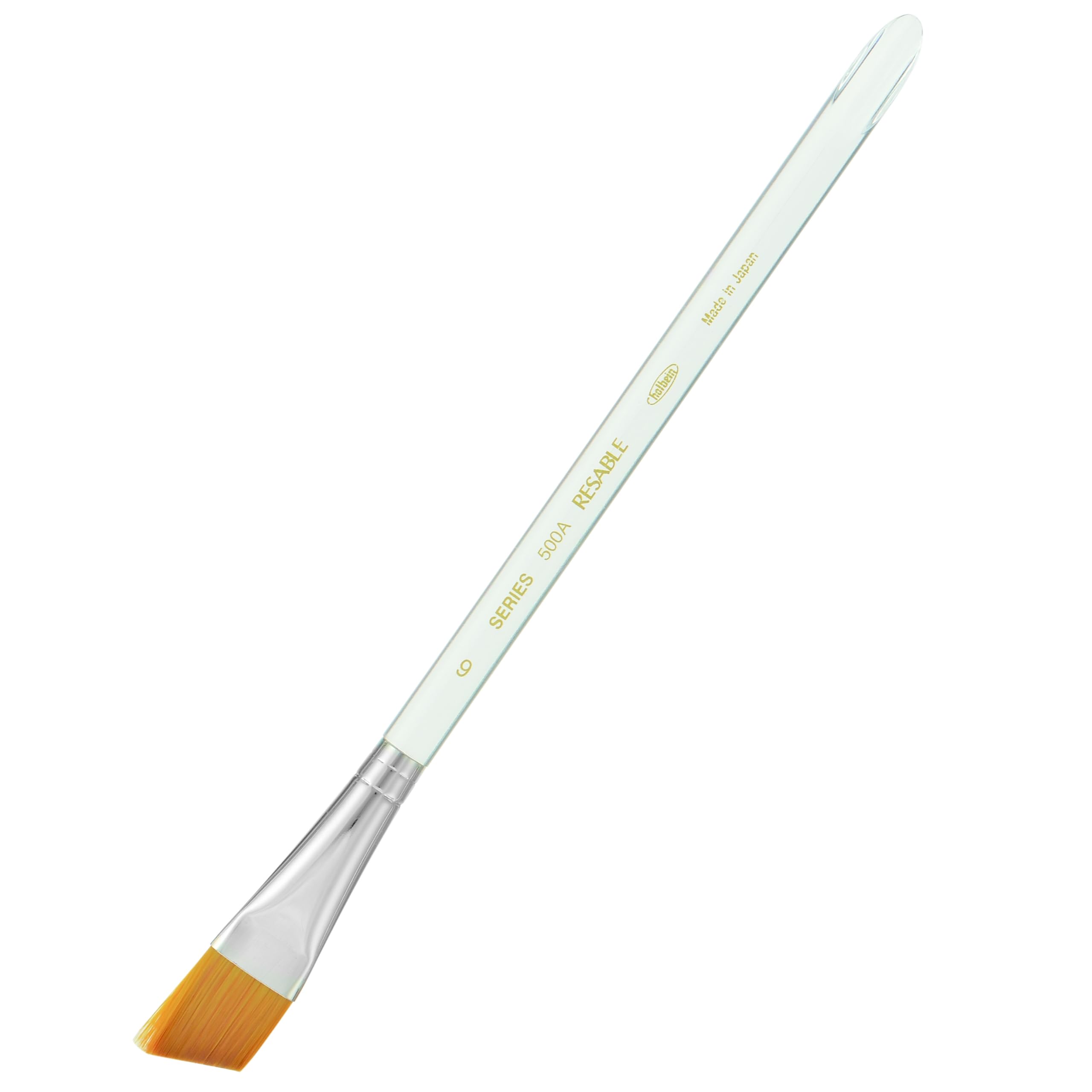 Holbein Horubein - Lápiz de acuarela para acuarela, color rise-buru, pincel plano en ángulo 6 #