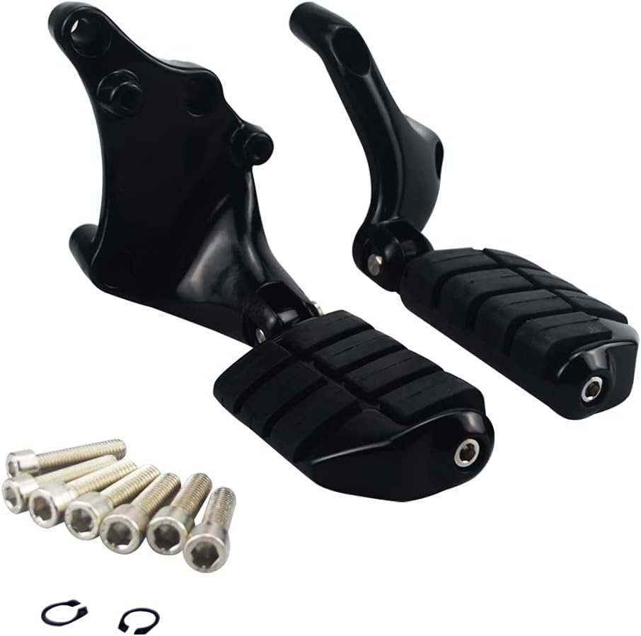 Rear Passenger Footpegs Foot Rests Pedal Mount Fits for Harley Sportster 883 1200 2014 2015 2016 2017 2018 2019 2020 2021 2022,Black