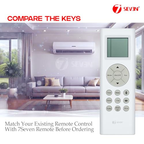 Image of 7SEVEN Compatible with Blue Star AC Remote RG66A1 /BGEF RG66Y /BGEF Model 201B Fit for Split & Window 1 | 1.5 | 2 Ton Air Conditioner, Match Remote Keys Exactly to Replicate Genuine Remote Function