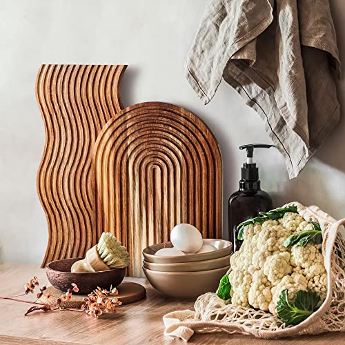 Decorative Cutting Board – Wood Serving Board – Cheese Platter - Wooden Board For Kitchen/Shelf/Home Decor- Charcuterie Board-Moudja Decorative Cutting Boards (Arch Shape) #TOP2