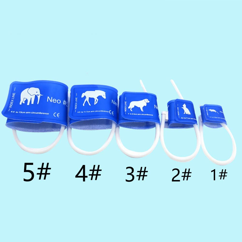 Brazalete de un Solo Tubo para Animales Esfigmomanómetro Manguito de Presión (4,2-7,1cm)