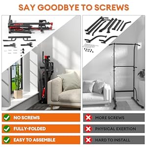 ONETWOFIT Foldable Power Tower Pull Up Bar Station, Multi-Function Adjustable Height Dip Station for Home Gym Workout, Strength Training Fitness Equipment, Pull Up Stand 360LBS ONETWOFIT Foldable Power Tower Pull Up Bar Station Multi Function Adjustable Height Dip Station for Home Gym Workout Strength Training Fitness Equipment Pull Up Stand 360LBS