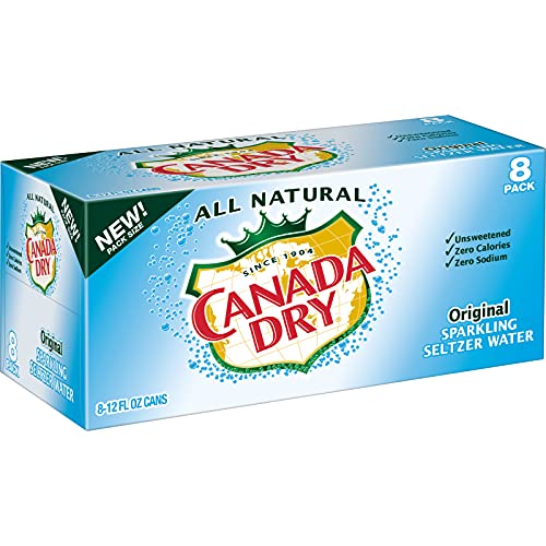 Canada Dry Original Sparkling Seltzer Water, 12 Fluid Ounce Can, 8 Count #TOP1